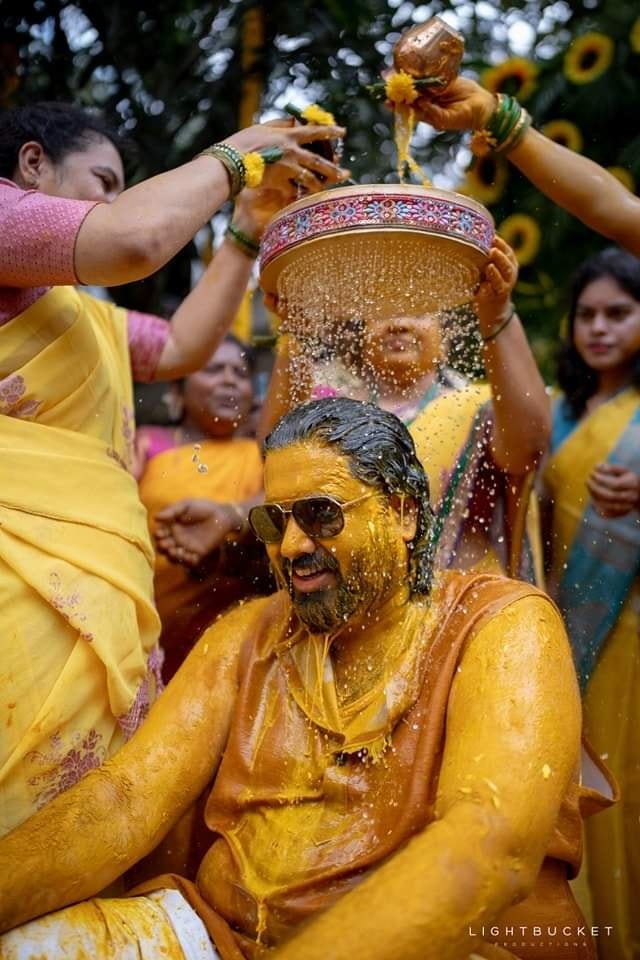 Kannada Director Tarun Sudhir-Sonal Monteiro Haldi Function