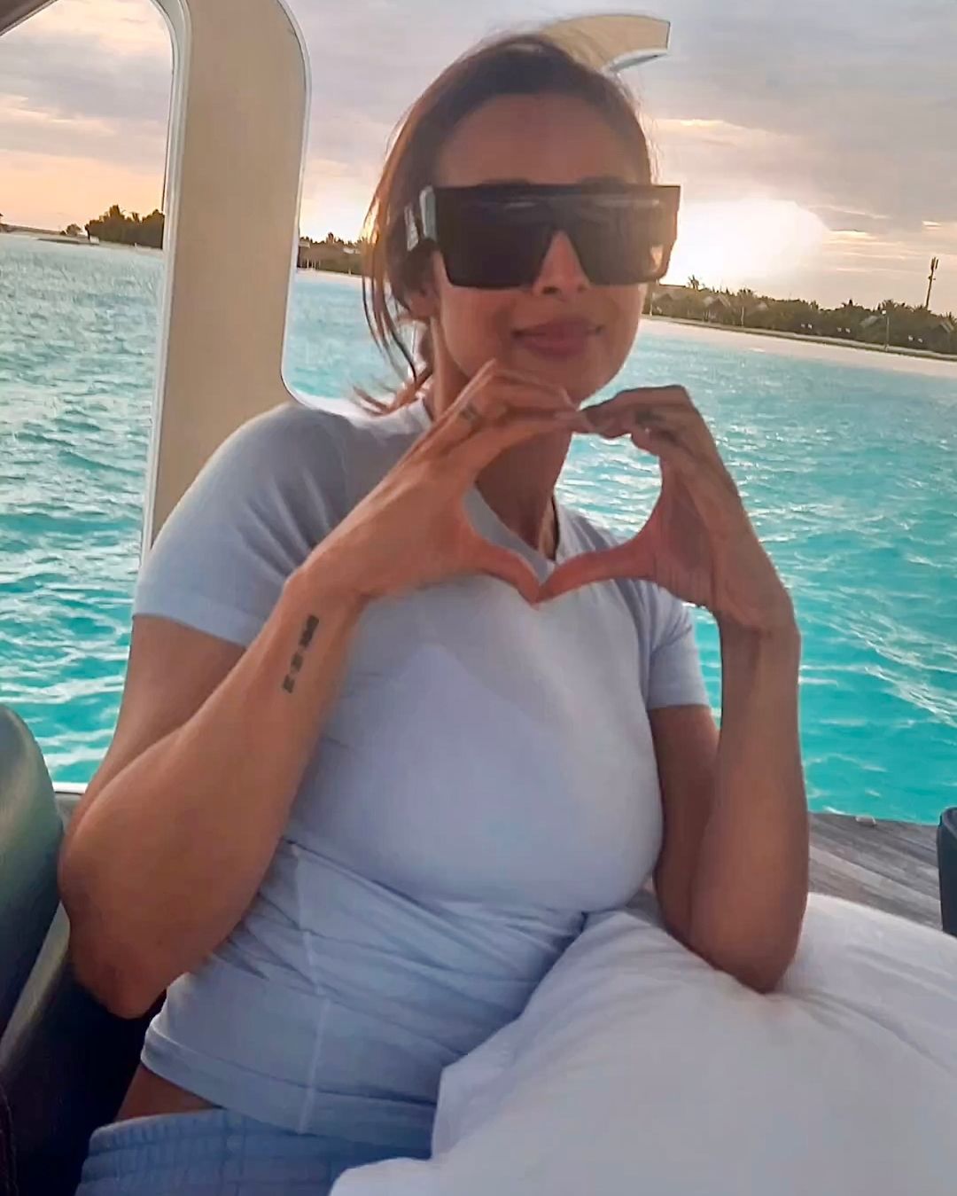 Malaika Arora, who is currently vacationing in the Maldives.
