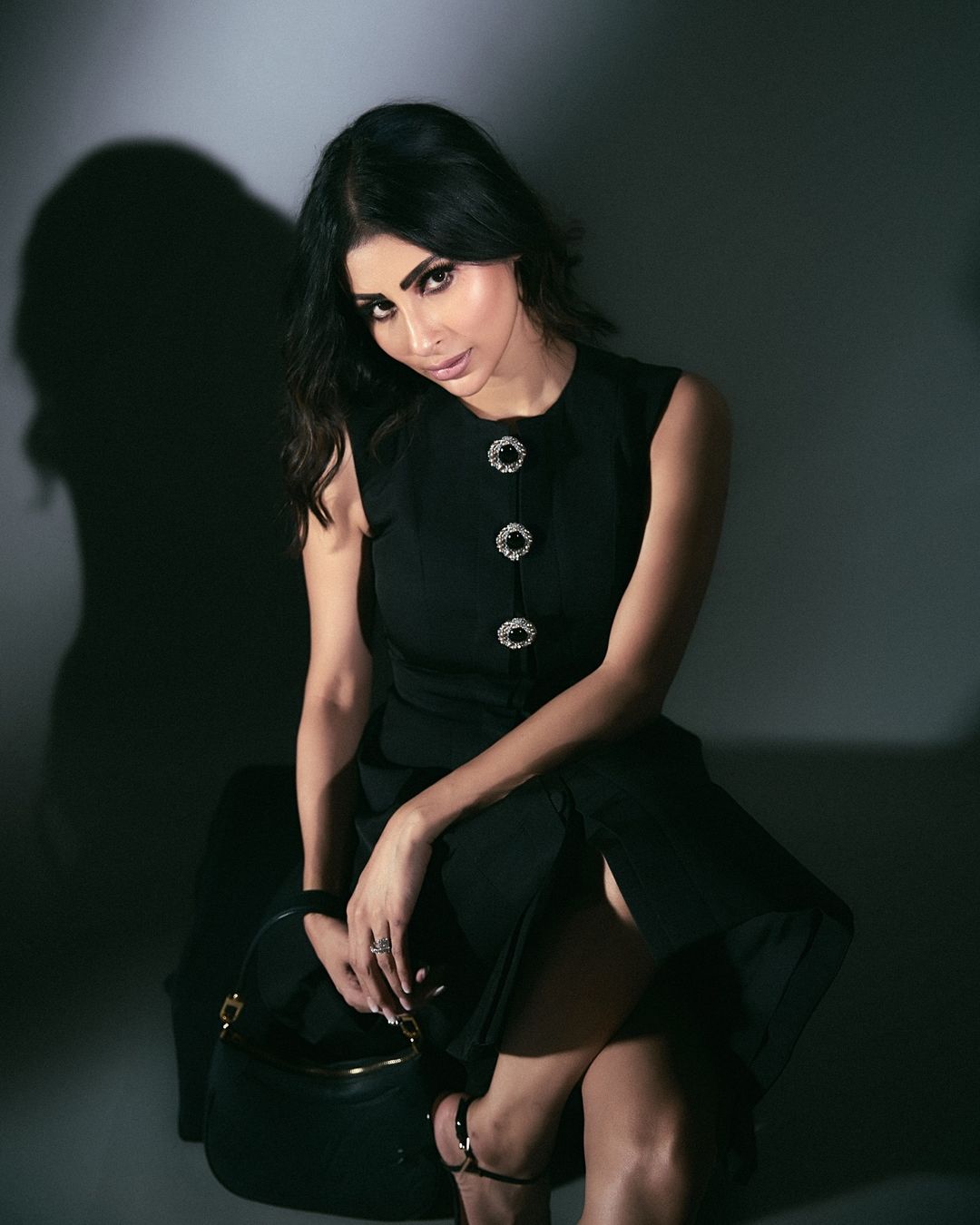 Mouni Roy in Black Outfit