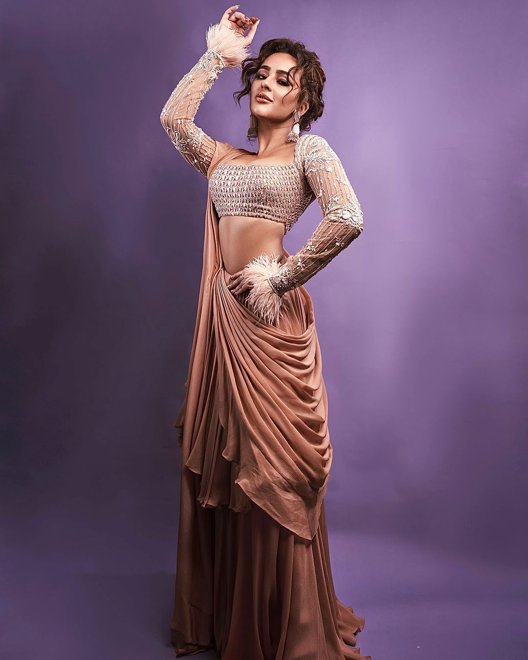 Seerat Kapoor shared stunning picture of herself wearing an elegant dress by Issa Designer Studio