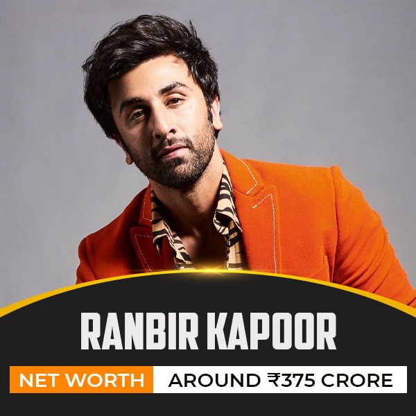 Ranbir Kapoor  Net Worth: Around ₹375 crore