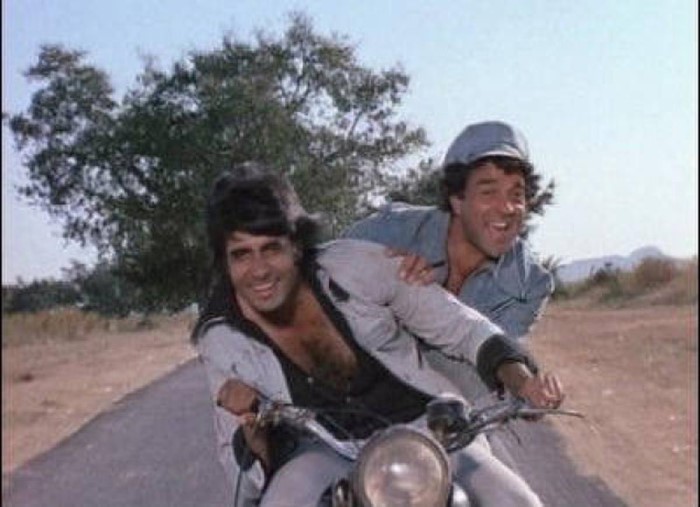 Jai and Veeru from Sholay (Amitabh Bachchan and Dharmendra)