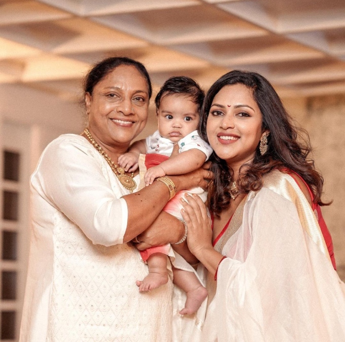 Amala Paul introduces son Ilai to the world on Onam