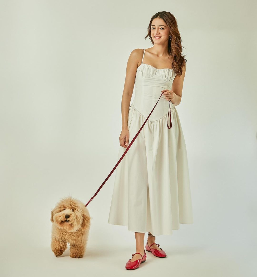 Ananya Panday Shines In Heartwarming Photos With Her Dog Riot, Stuns In A De La Vali Dress