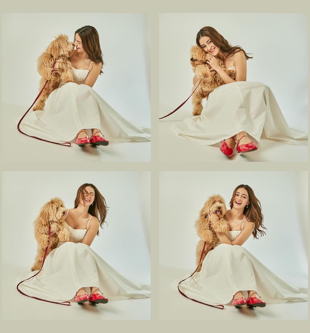 Ananya Panday Shines In Heartwarming Photos With Her Dog Riot, Stuns In A De La Vali Dress