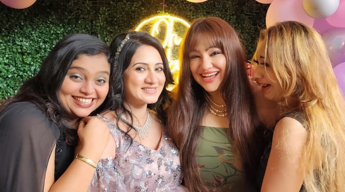 Ganesh and shilpa couple celebrates Harshika Poonacha's baby shower, see pics