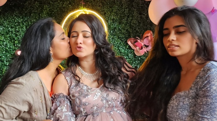 Ganesh and shilpa couple celebrates Harshika Poonacha's baby shower, see pics