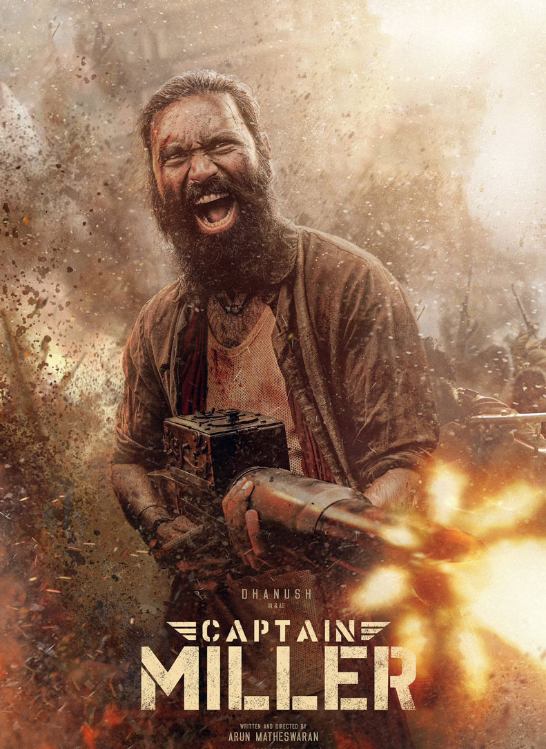 Captain Miller: Dhanush in the lead role. Collected ₹88 crore worldwide.