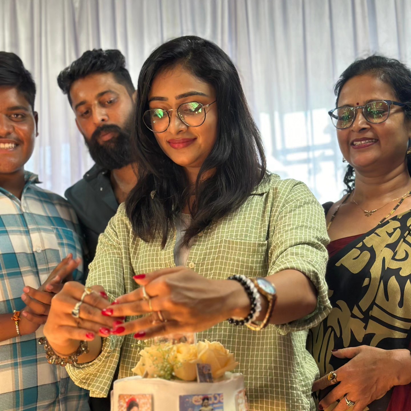 Sangeetha Sringeri celebrated her birthday in a close-knit gathering with family and friends.