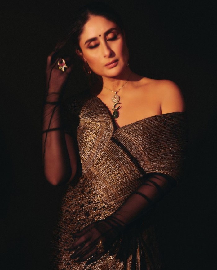 white christmas dresses 2030 Kareena Kapoor's grey anarkali Outfit Sets – Shama's Collection main image 1