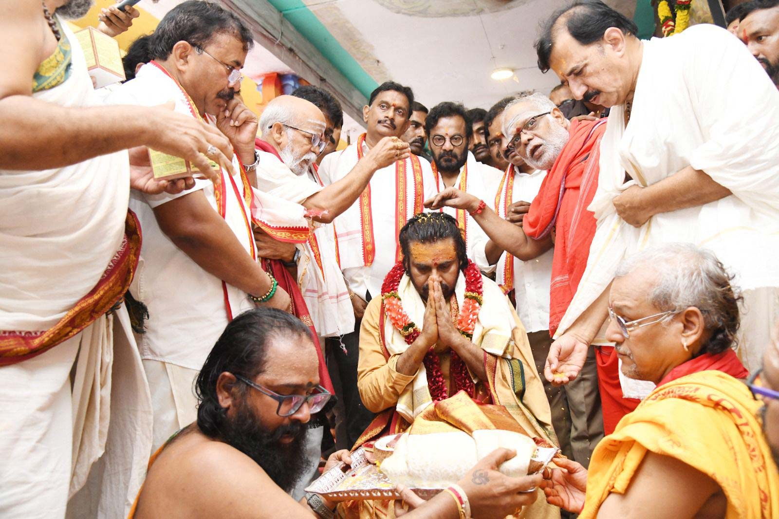Pawan Kalyan, the Deputy Chief Minister of Andhra Pradesh and a popular actor, participated in a cleaning drive at the Kanaka Durga Temple in Vijayawada.