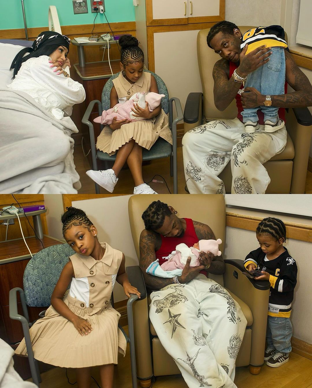 Cardi B’s estranged husband, Offset, with their new baby