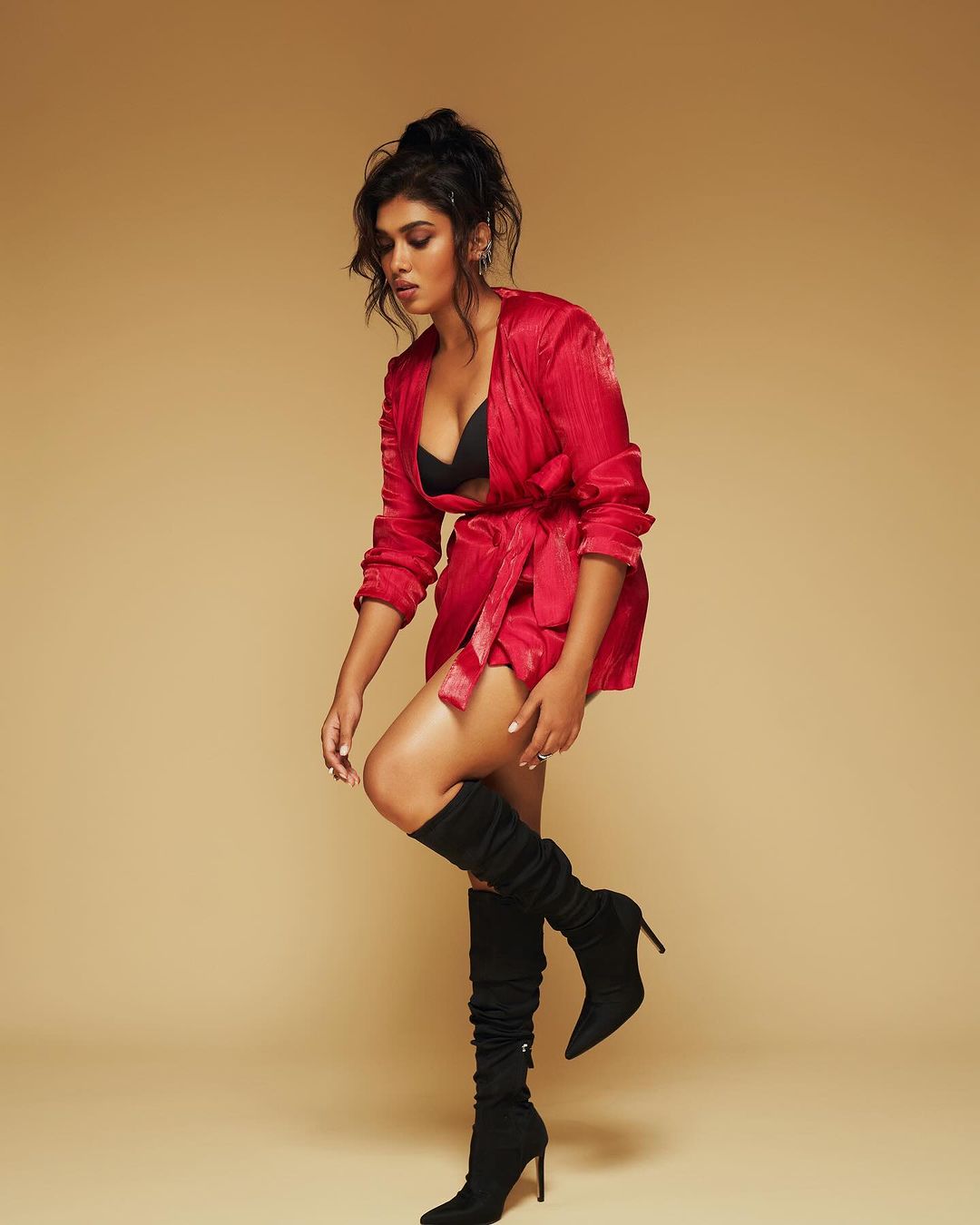 Dushara Vijayan Paints The Town Red With Her Latest Edgy Snaps