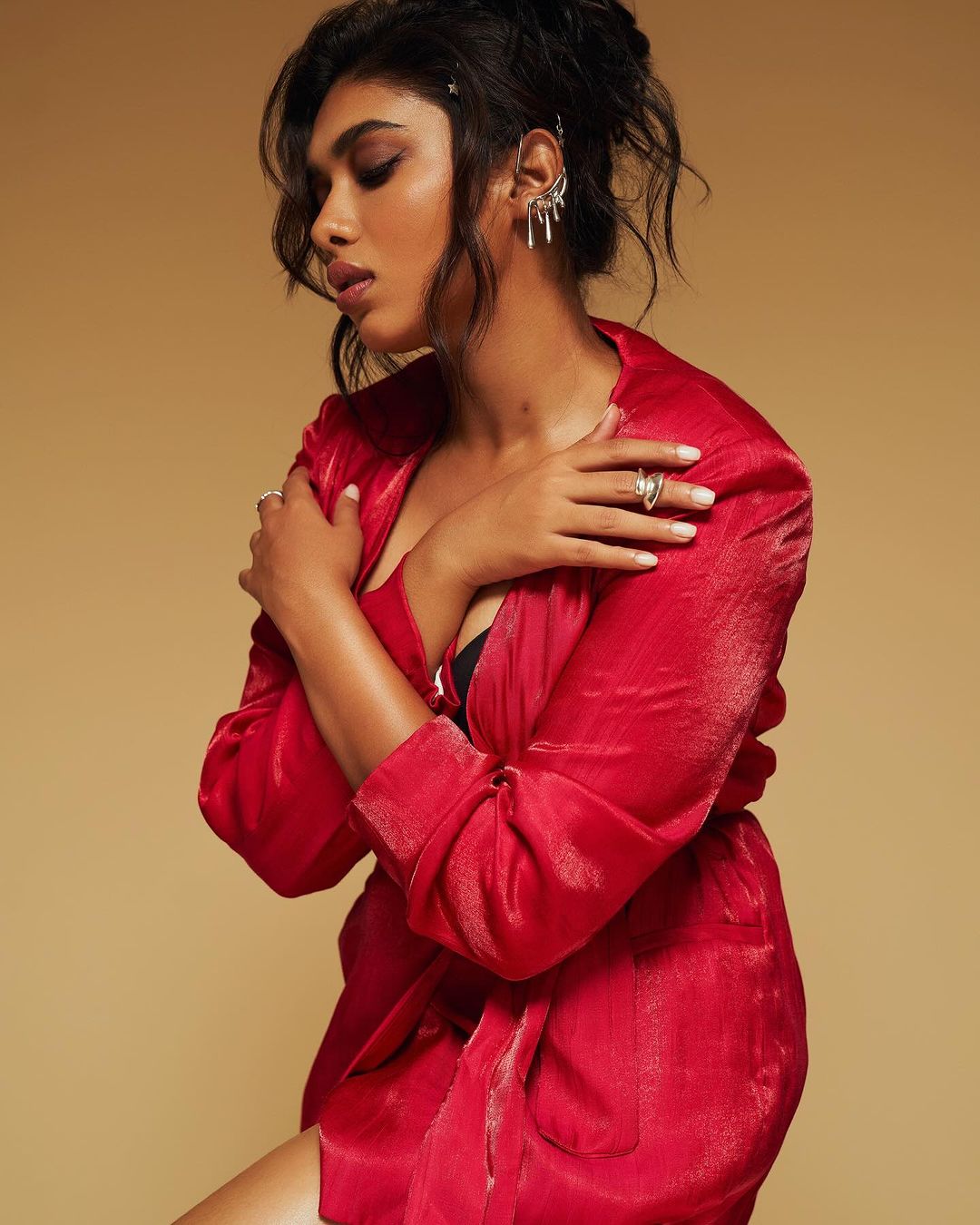 Dushara Vijayan Paints The Town Red With Her Latest Edgy Snaps