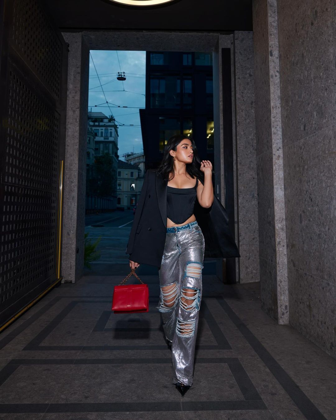 Rashmika Mandanna's Show-Stopping Look from Versace Show, Redefines Streetwear At Milan Fashion Week 2024