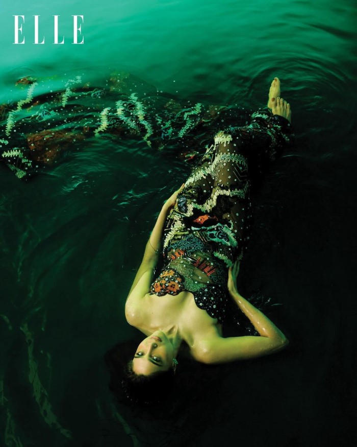 She tagged elleindia in her caption and included wave and coral emojis that perfectly complemented the aquatic theme of her photo