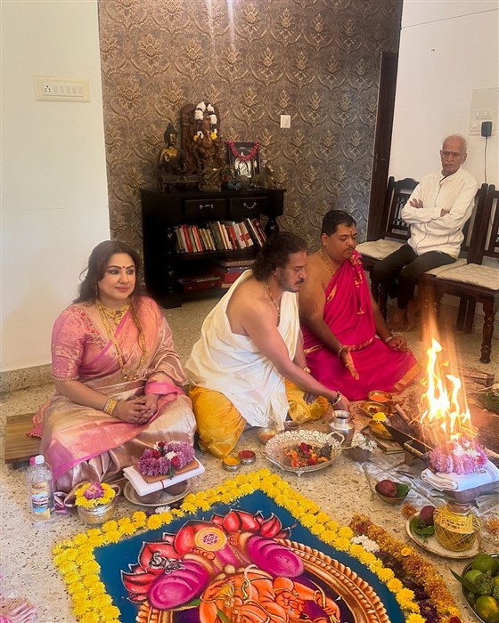 Upendra Celebrates Ganesh Chaturthi With Family; see pics