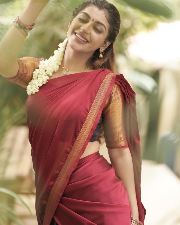 In one of the latest photos, Yashika looked radiant in traditional attire, sitting gracefully with an air of charm and elegance.