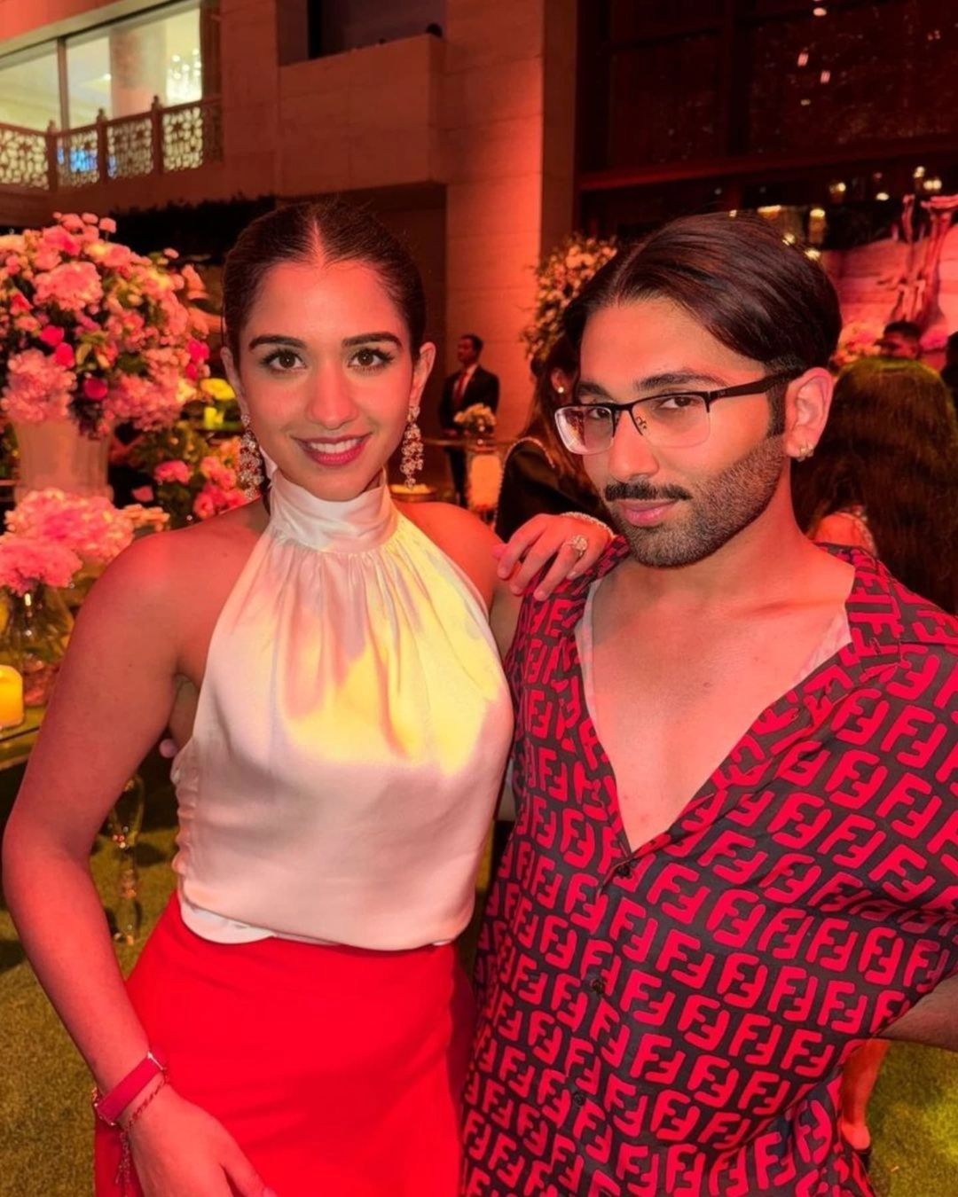 Radhika cut her birthday cake surrounded by her family and friends, with her husband Anant Ambani by her side.