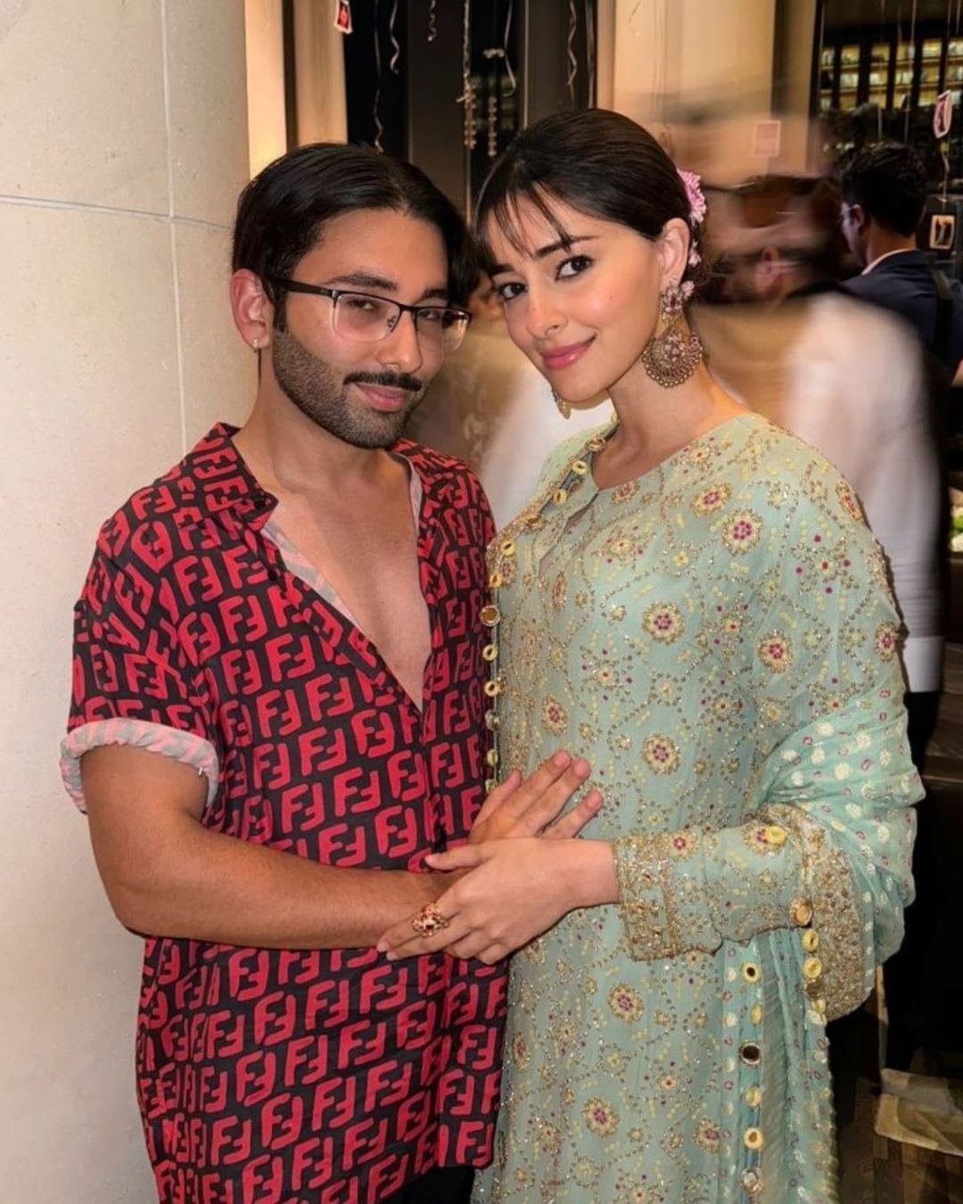 Orry With Ananya Panday at Radhika Merchant's Birthday Bash.