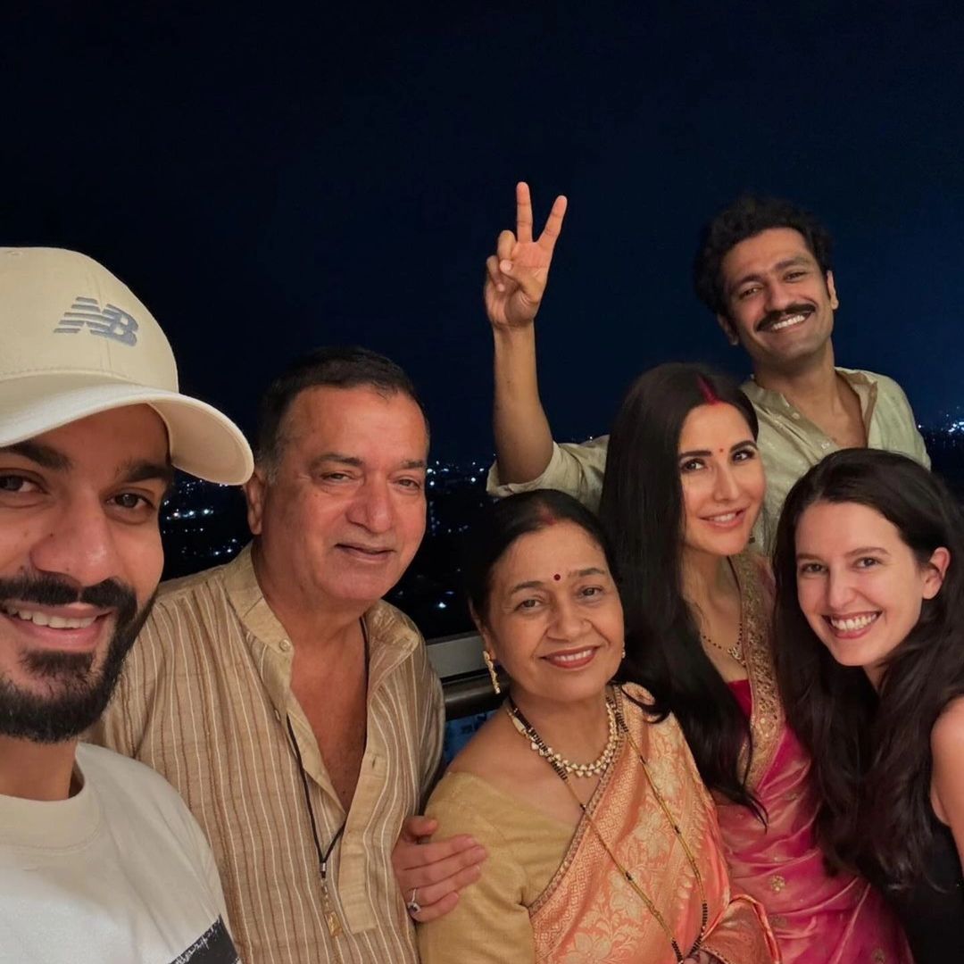 Katrina Kaif and Vicky Kaushal celebrated Karwa Chauth with their loved ones.
