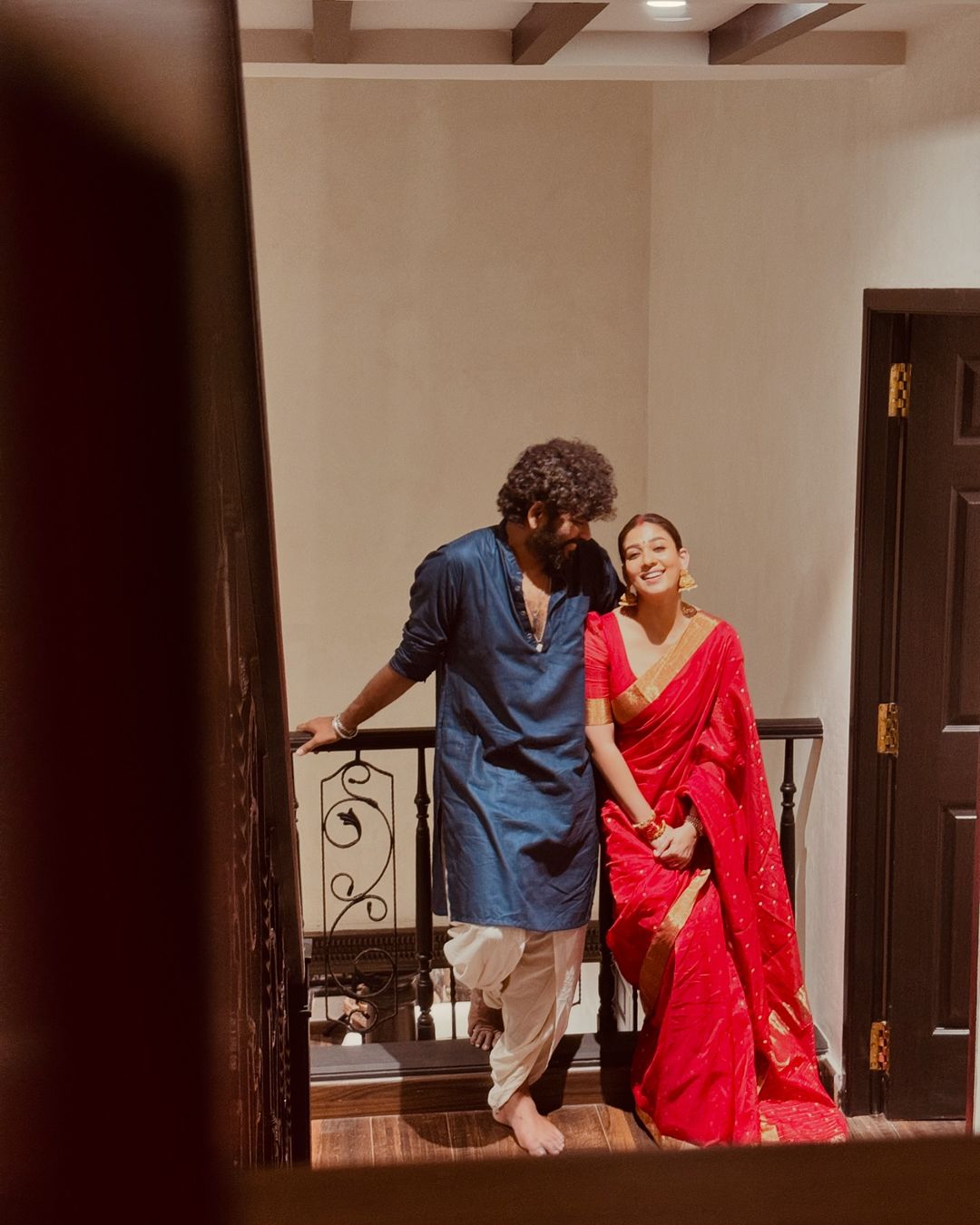 Nayanthara and Vignesh Sivan celebrated Vijaydashmi on October 13, 2024.