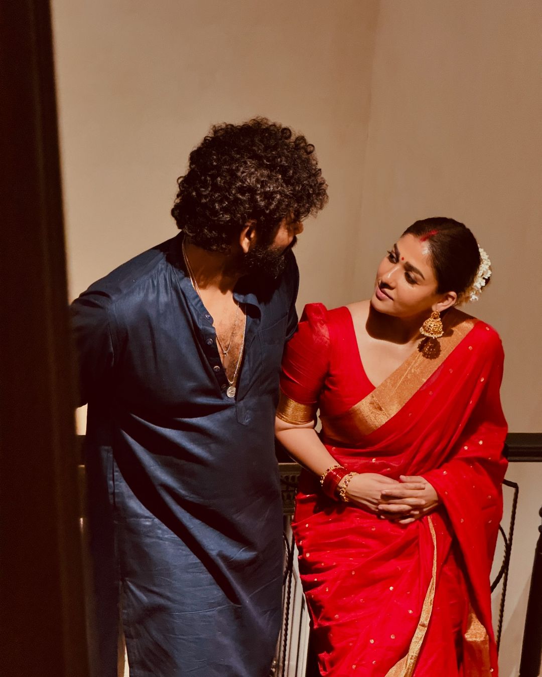 Nayanthara and Vignesh Sivan celebrated Vijaydashmi on October 13, 2024.