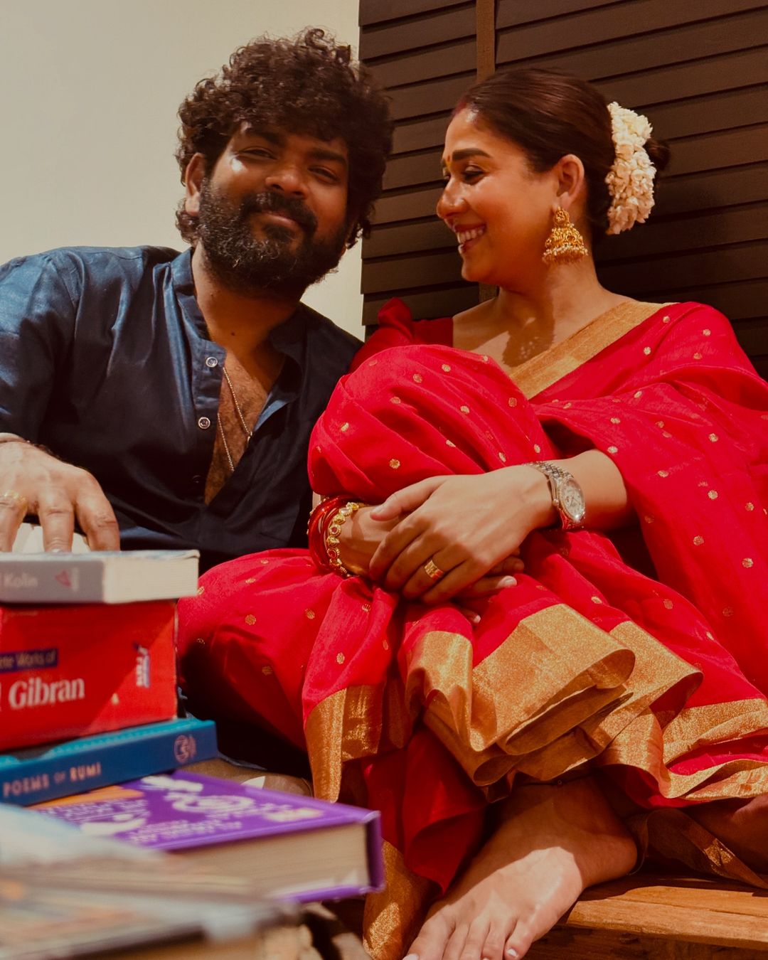 Nayanthara and Vignesh Sivan celebrated Vijaydashmi on October 13, 2024.