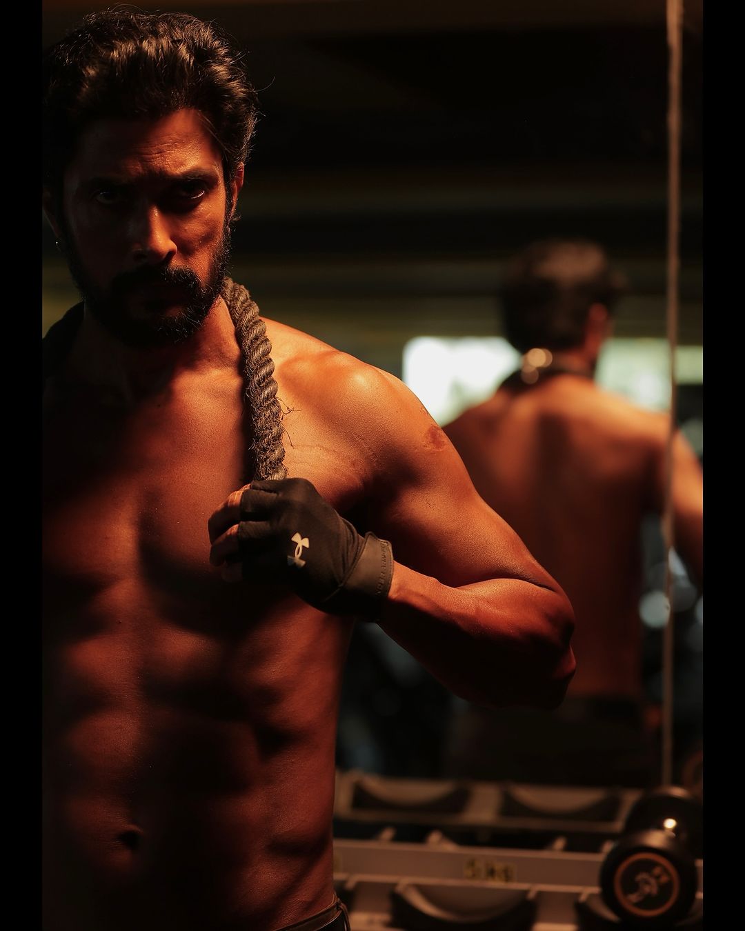 Pics: Actor Nenapirali Prem flaunts abs in shirtless photos