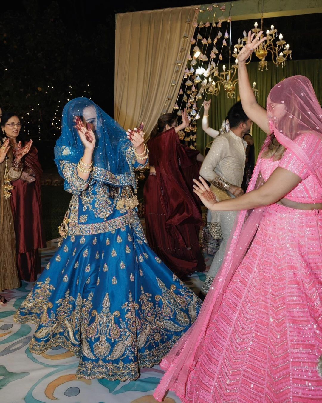 Surbhi and Sumit shared happy dance moments with their guests, capturing the vibrant spirit of the celebration.