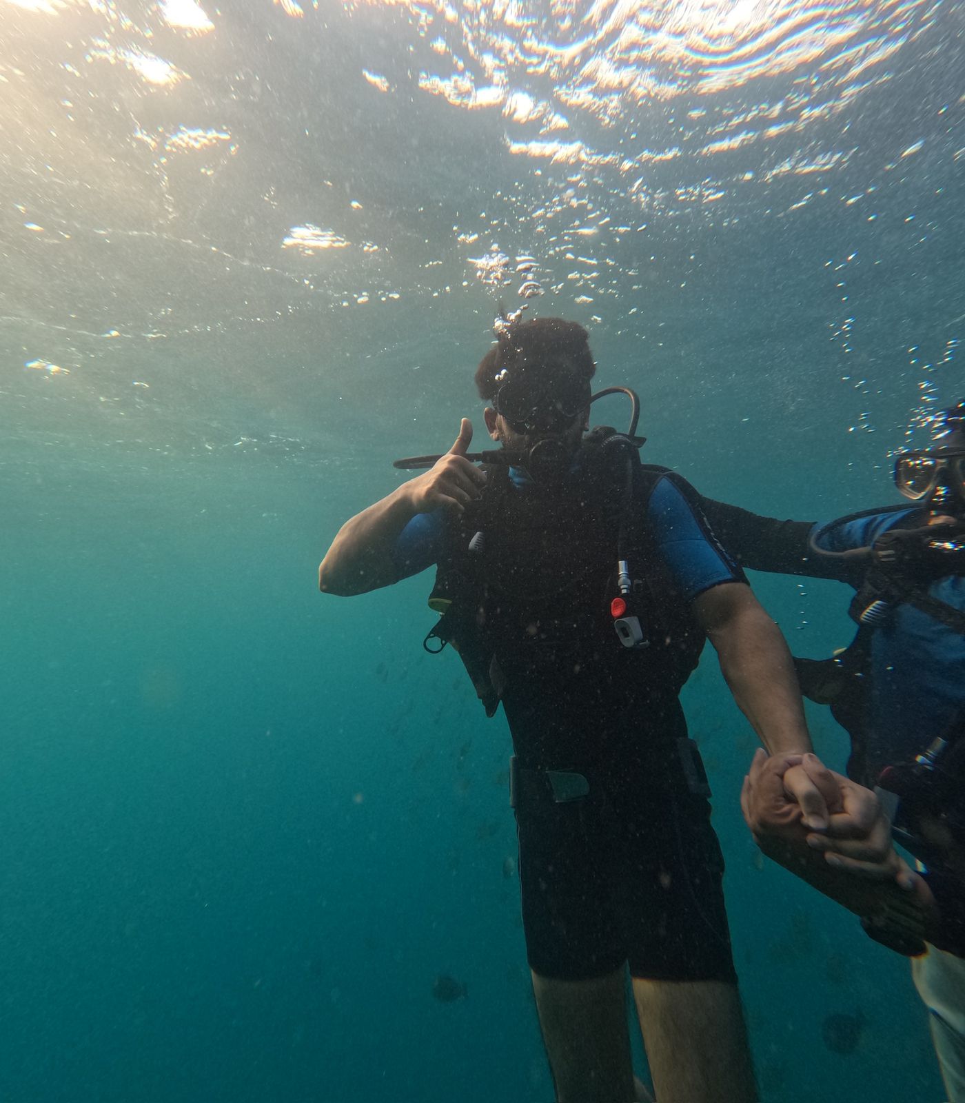 Actor Dhananjay goes scuba diving in netrani with friends
