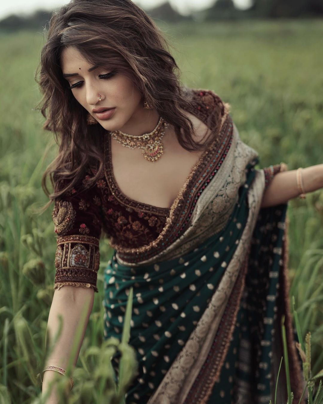 Sreeleela green saree photoshoot