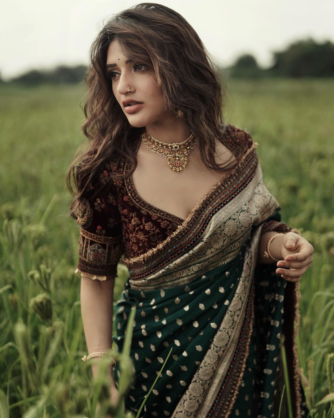 Sreeleela green saree photoshoot