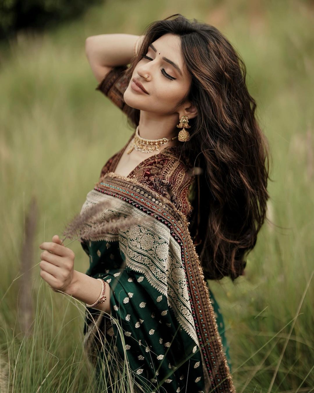 Sreeleela green saree photoshoot