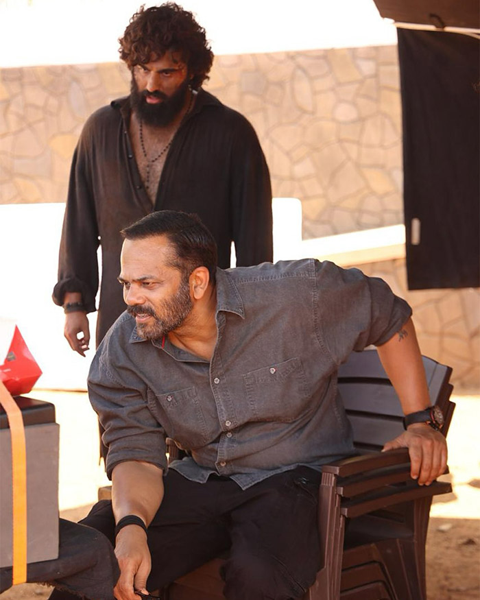 Fans eagerly await Singham Again, with Kapoor's behind-the-scenes photos boosting their excitement.