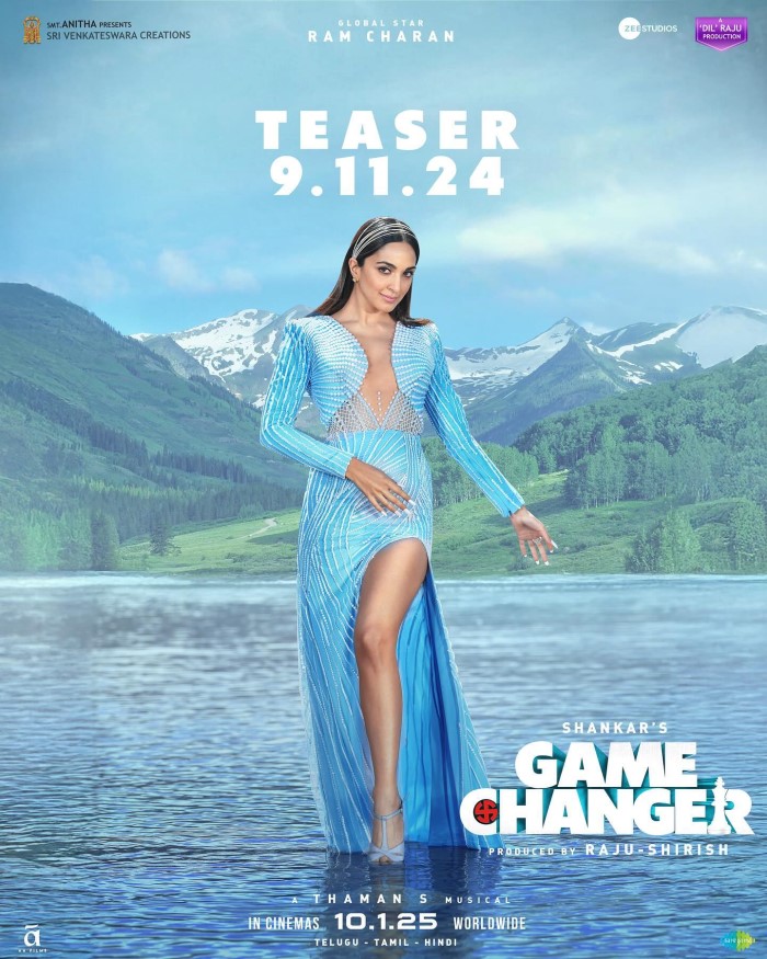 The film stars Ram Charan and Kiara Advani in lead roles, supported by Anjali, S.J. Suryah, Jayaram, and more.