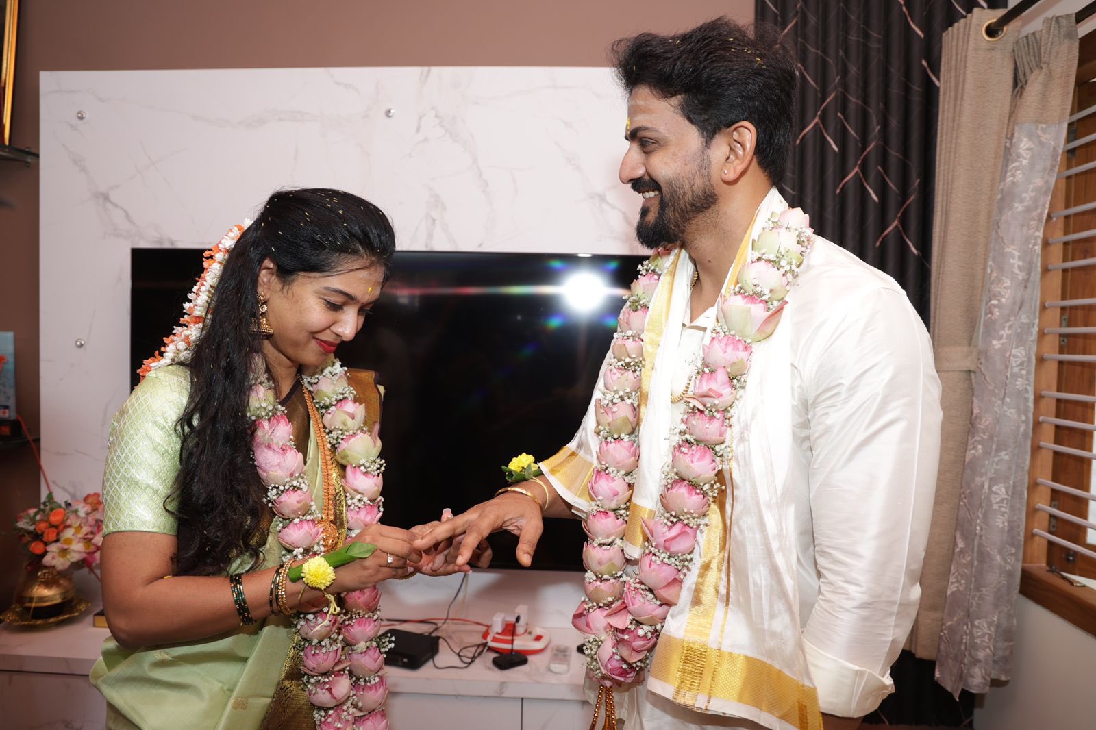 Kannada Actor Dolly Dhananjay And Dhanyta's Engagement; See Photos