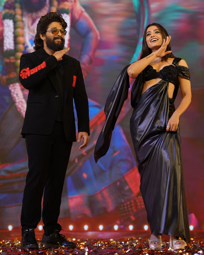 Pushpa And Srivalli Groove Together In Mumbai For Pushpa 2 Promotion