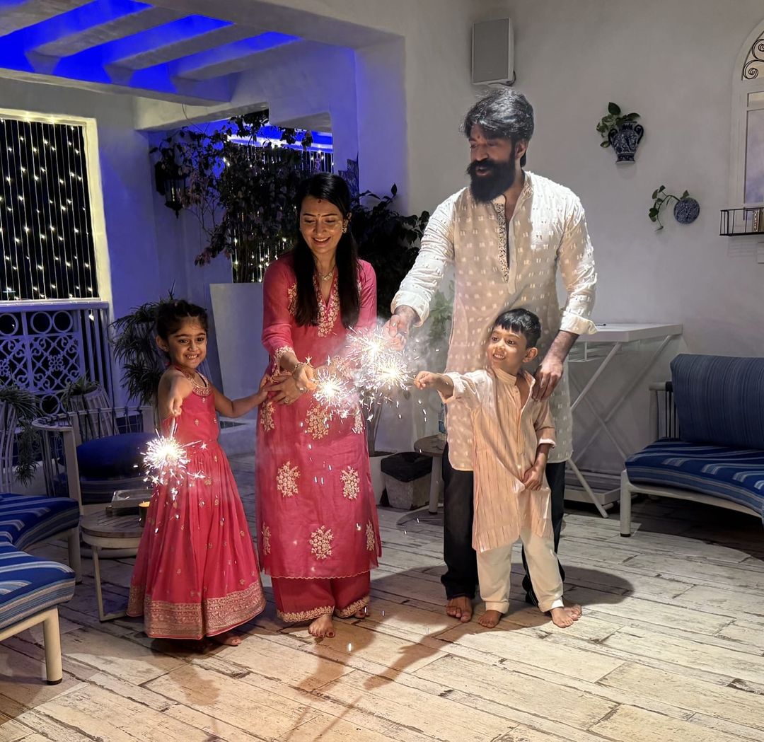 Yash Radhika Pandit Diwali