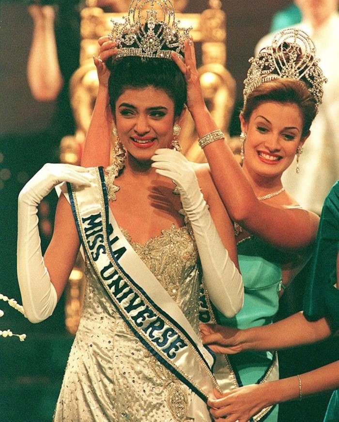 In the throwback photos, Sushmita's timeless beauty and radiant smile stand out.