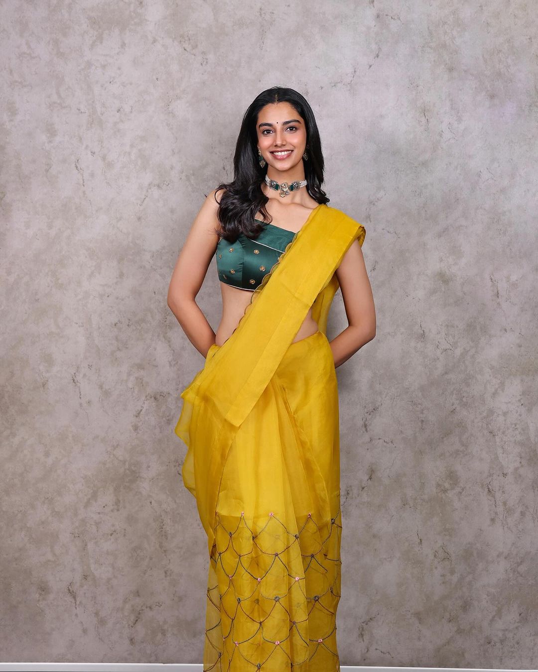 Actress Meenakshi Chaudhary Saree looks