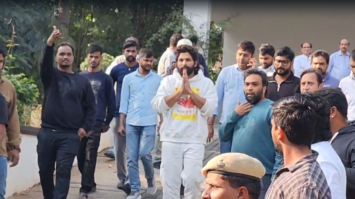 Allu Arjun was released from Chanchalguda Jail after receiving interim bail granted by the Telangana High Court.