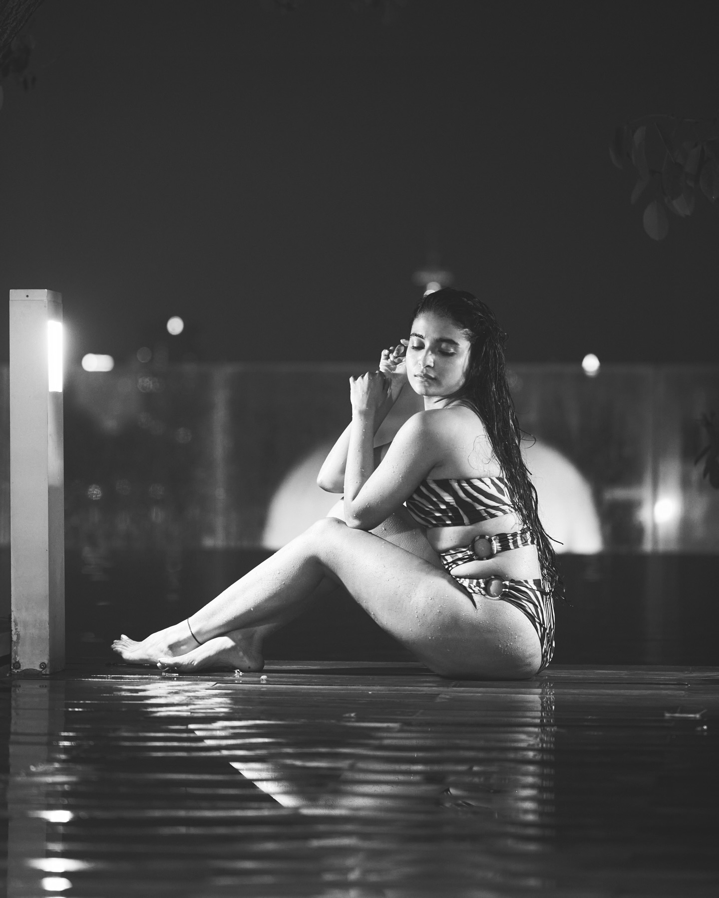 Chaitra J Achar’s bold swimsuit photoshoot gains viral attention.