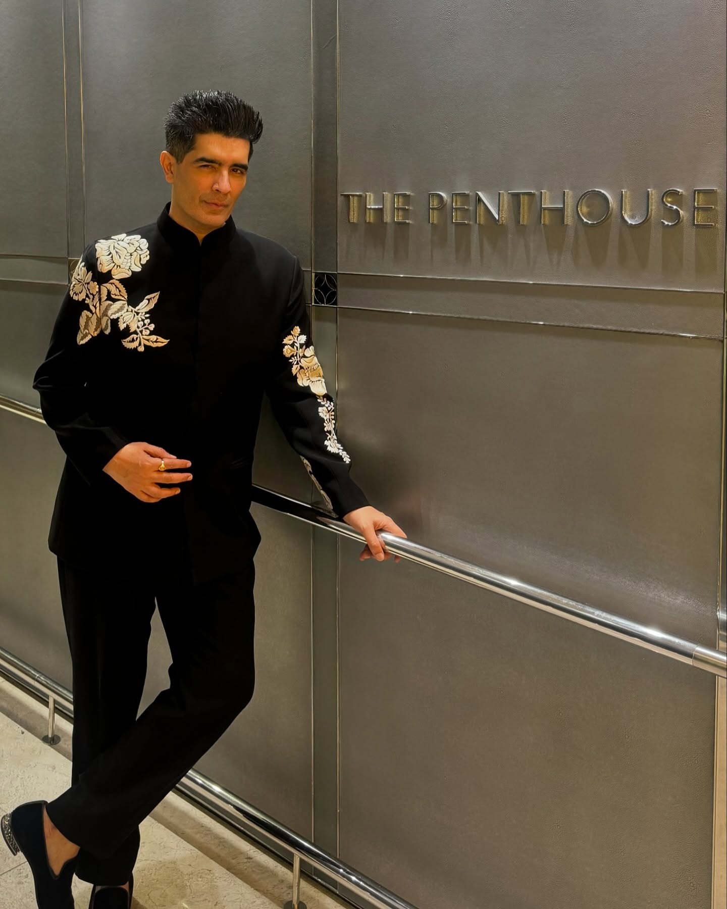 Manish has styled international celebrities like Jennifer Aniston and remains a fashion icon for many Bollywood stars.