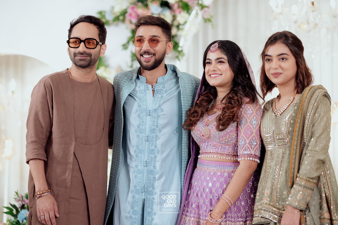 Fahad Fazil arrived at the event wearing a stylish chocolate brown kurti, complementing Nazriya's outfit and adding to the charm of the occasion.