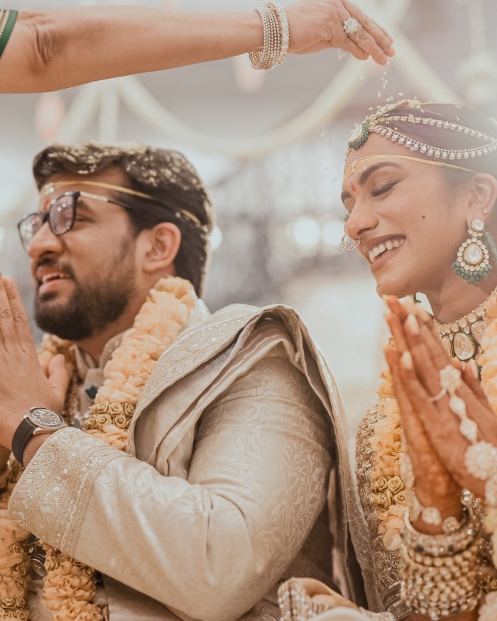 The wedding was attended by close family and friends, making the occasion intimate and special. The couple's loved ones shared in their joy.