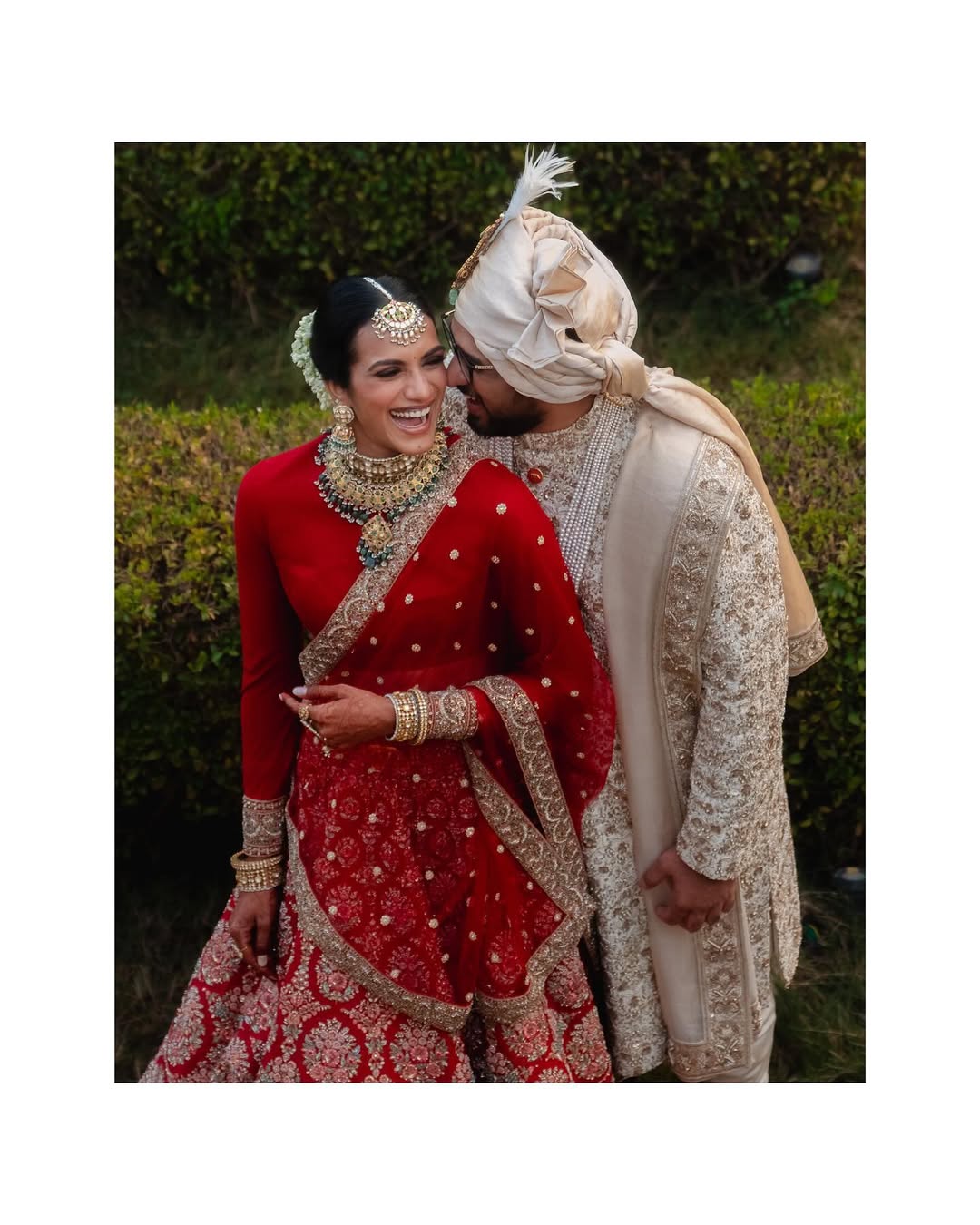 PV Sindhu's Luxurious Red Sabyasachi Bridal Lehenga: A Dreamy Wedding Look