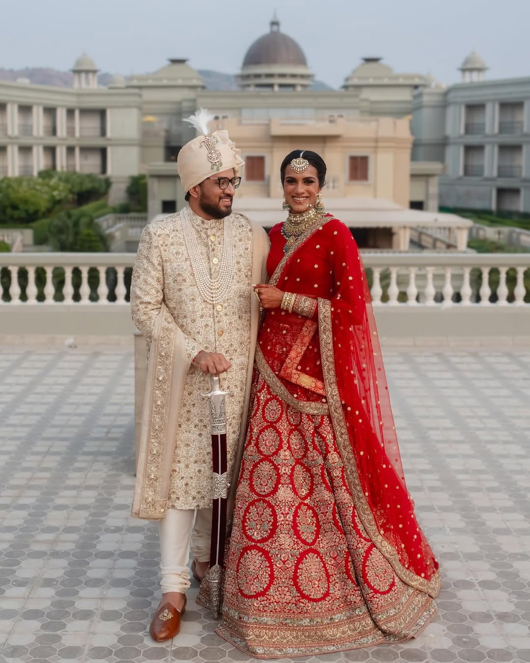 PV Sindhu's Luxurious Red Sabyasachi Bridal Lehenga: A Dreamy Wedding Look