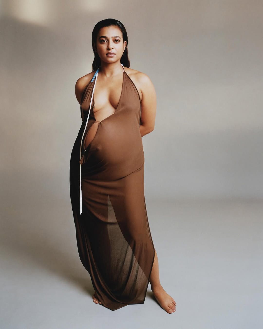 Radhika Apte's Monochromatic Maternity Photoshoot, Flaunts Baby Bump In New PICS