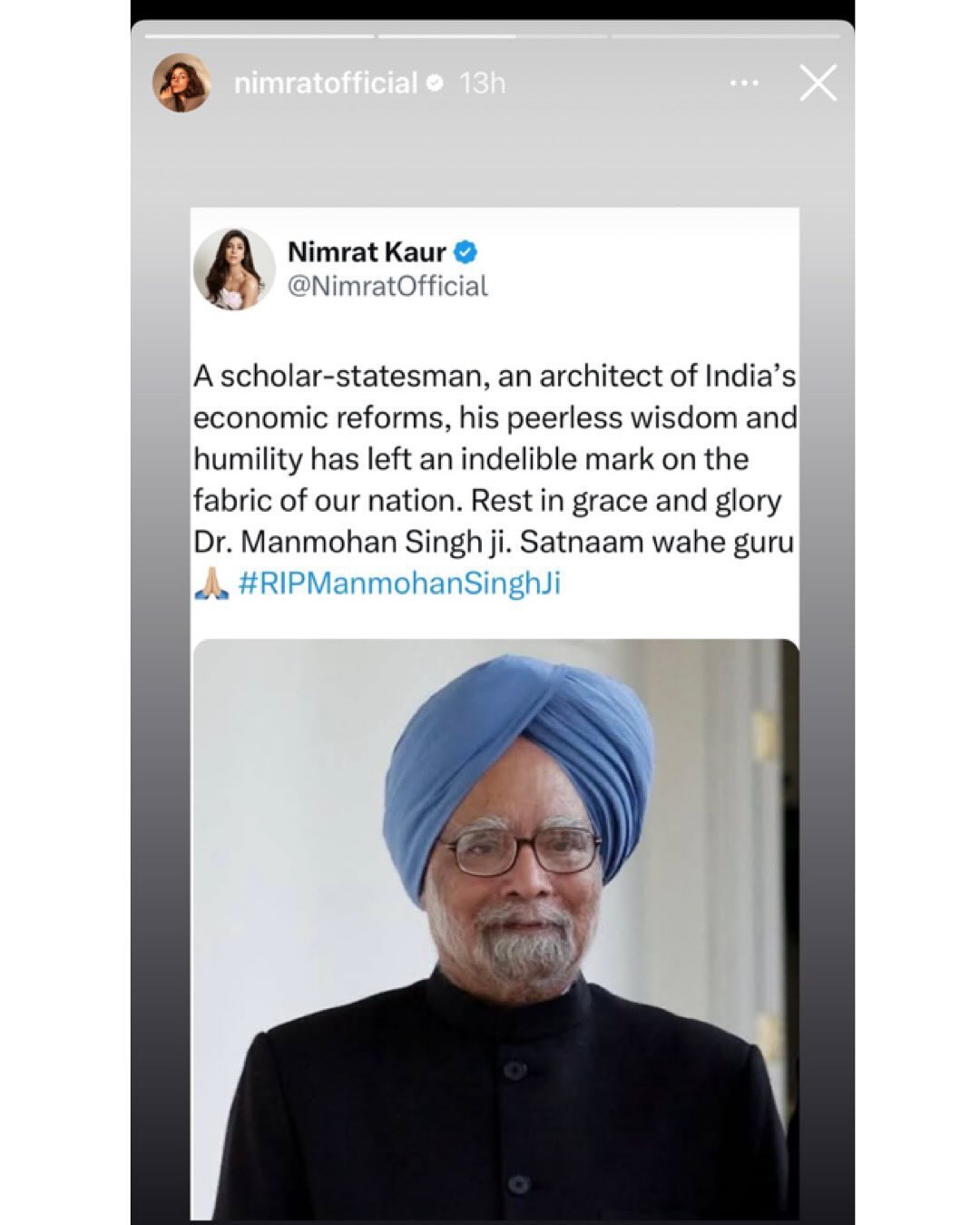 Samantha Ruth Prabhu To Diljit Dosanjh: Bollywood Pays Tribute to Dr. Manmohan Singh: Remembering His Legacy
